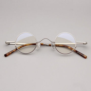 Lance Retro Small Round Glasses Frame Round Frames Southood Silver